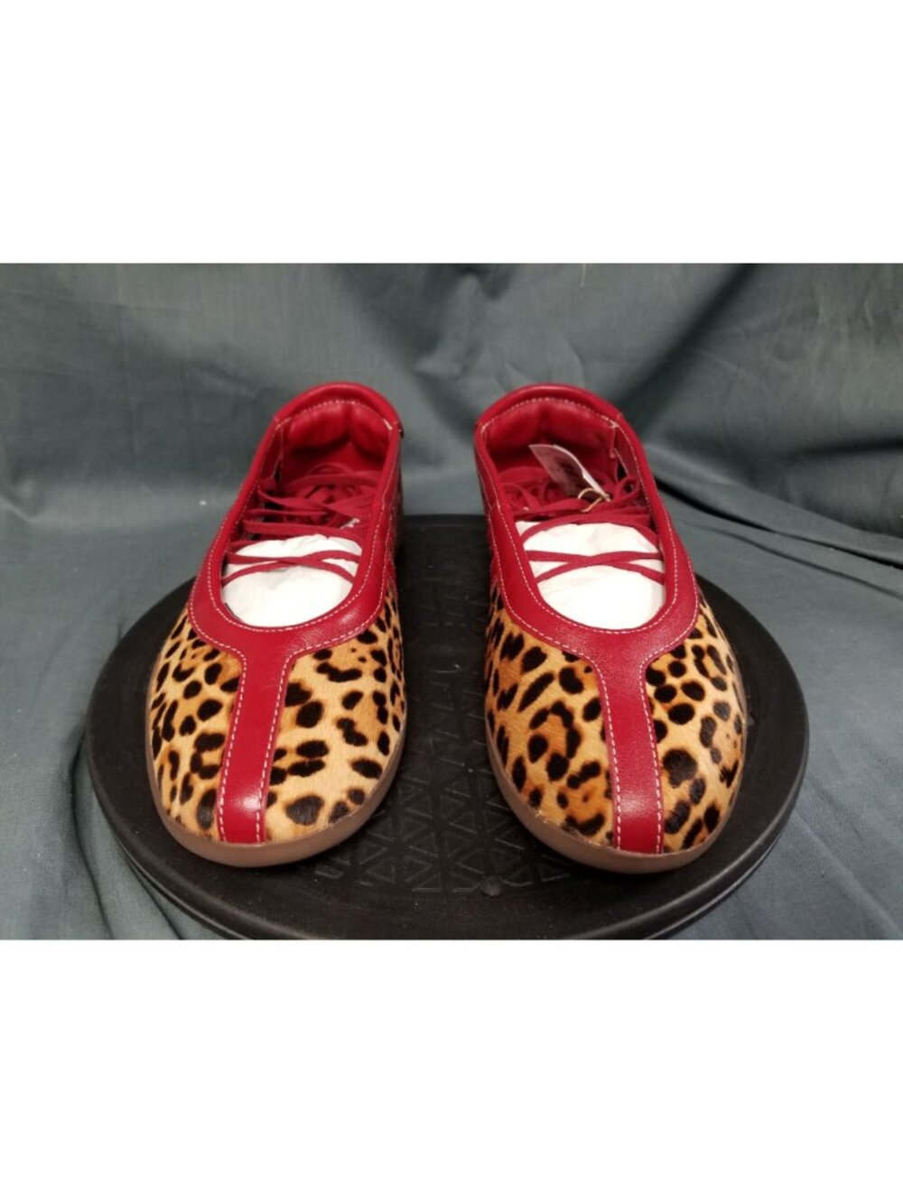 Adidas Taekwondo Mei Ballet Leopard Print Red KJ0647 Womens Size 8.5 NEW NO BOX - Picture 3 of 11